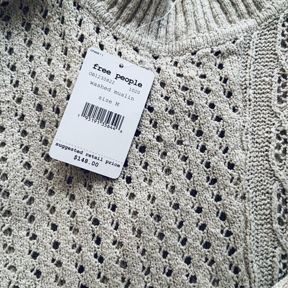 Free people Harper knit set NWT medium sold out everywhere soft versatile beige - Picture 8 of 12